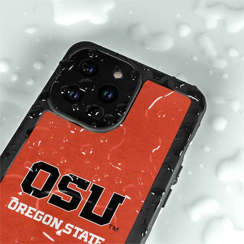 Oregon State University Orange iPhone 15 Pro Waterproof Case